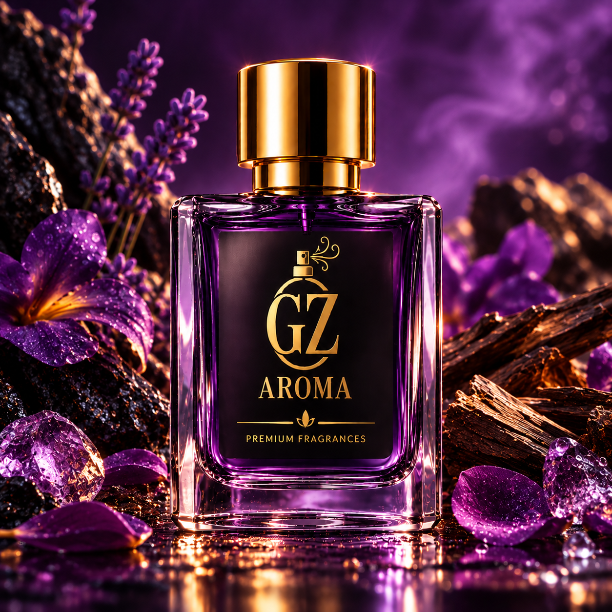 Luxurious Purple Gold Aroma Perfume