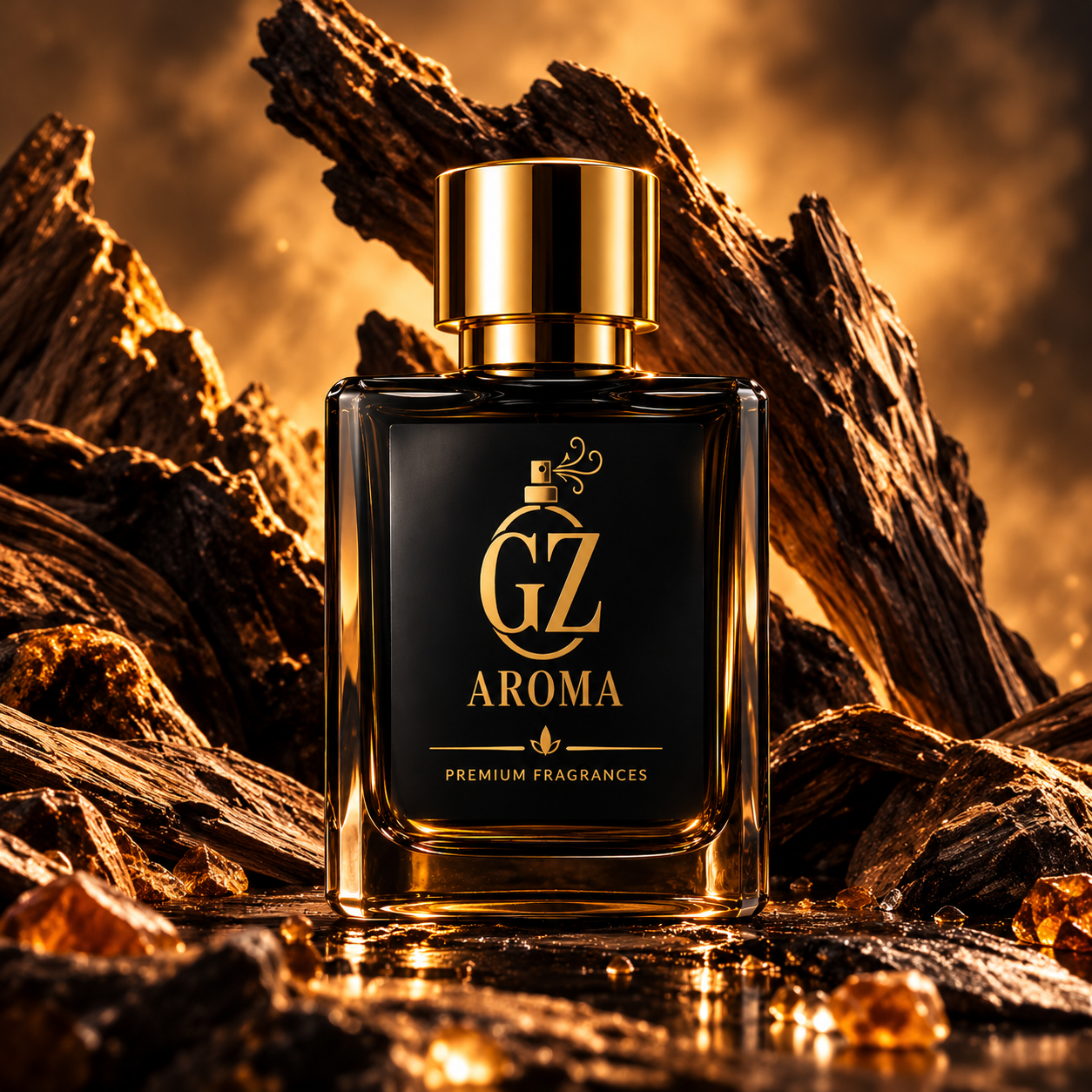 Opulent Oud Gold Perfume Bottle