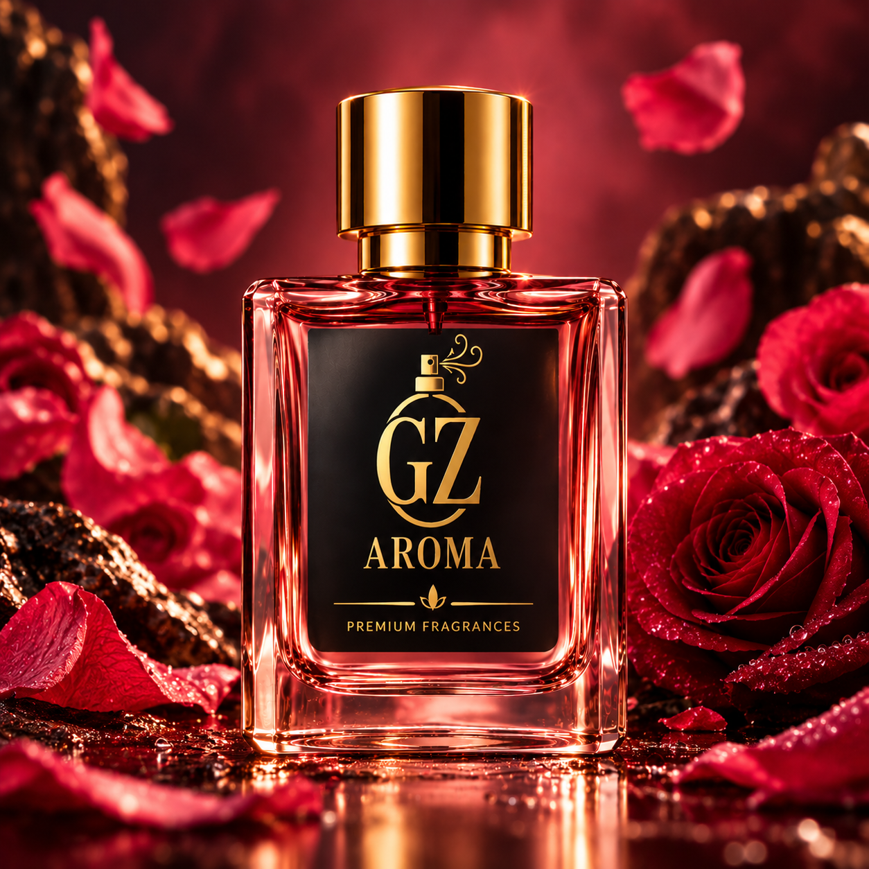 Rosy Gold Luxury Perfume Portrait